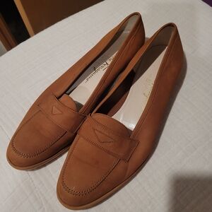 Salvatore Ferragamo Tan Leather Loafers